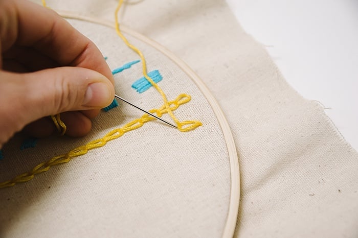 flower petal stitch for embroidery