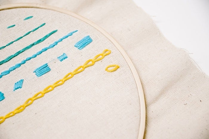 detached chain stitch embroidery