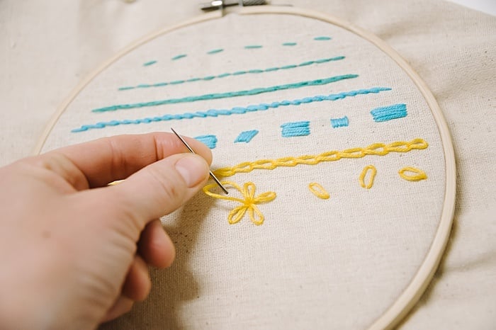 how to do a lazy daisy embroidery stitch