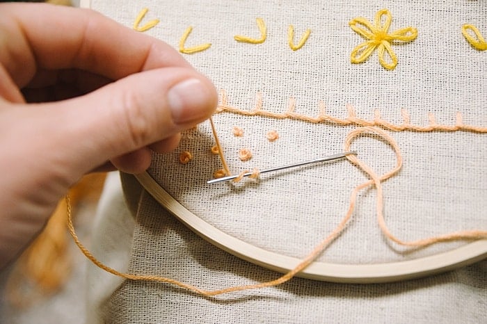 french knot embroidery stitch