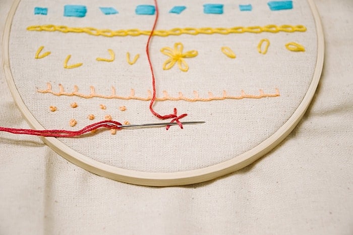 woven wheel embroidery stitch