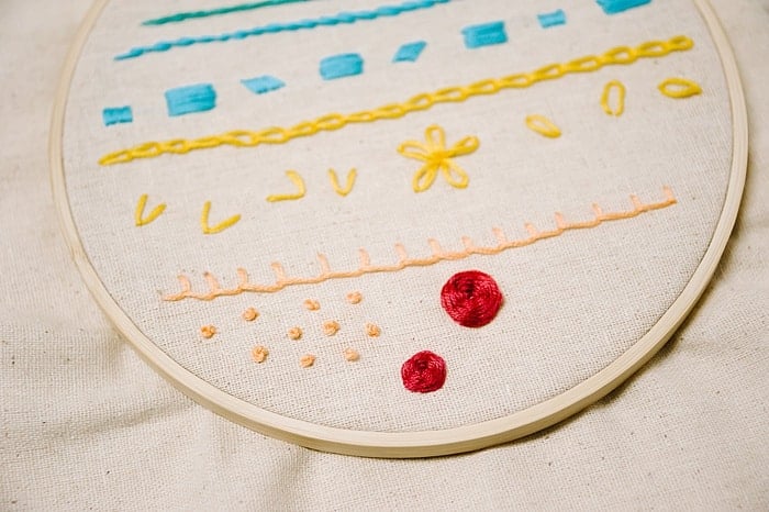 woven wheel stitch for embroidery looks like a rose