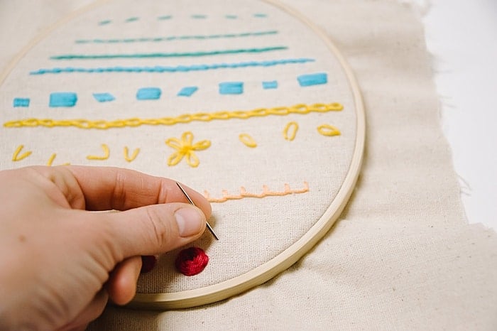 feather stitch embroidery