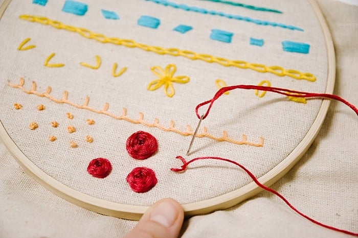 how to make a feather embroidery stitch