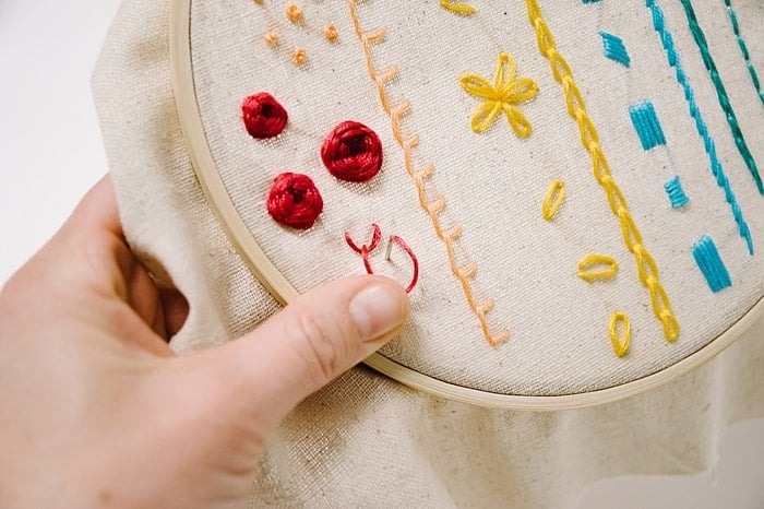 feather stitch embroidery