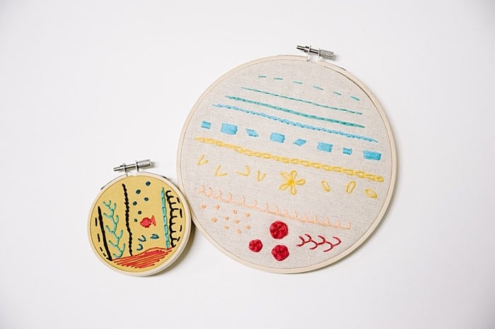 embroidery vs cross stitch - embroidery projects use a variety of multiple stitches