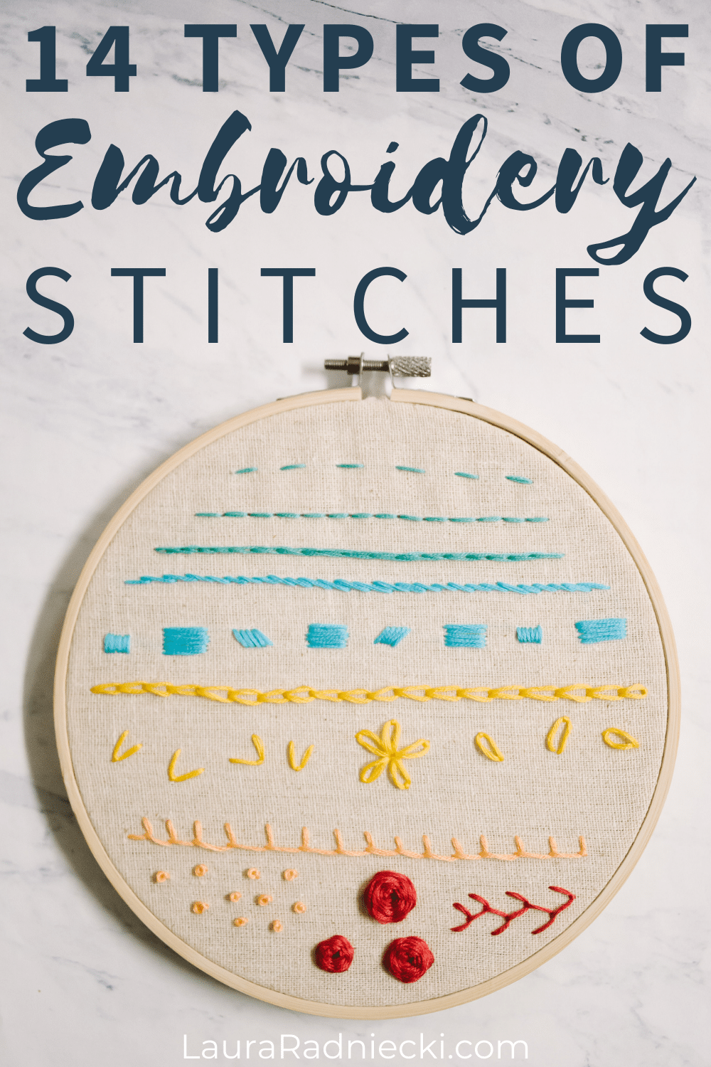 14 types of embroidery stitches to use
