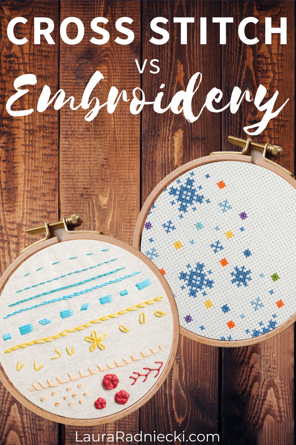 cross stitch vs embroidery | difference between cross stitch and embroidery