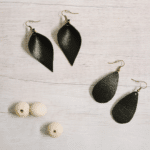 how to make faux leather earrings