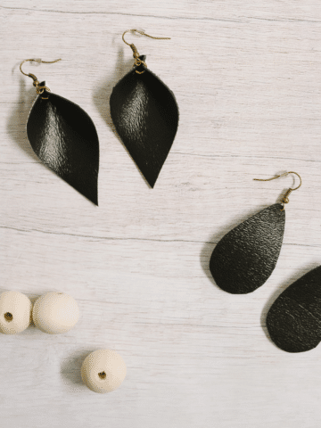 how to make faux leather earrings