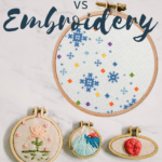 cross stitch vs embroidery | difference between cross stitch and embroidery