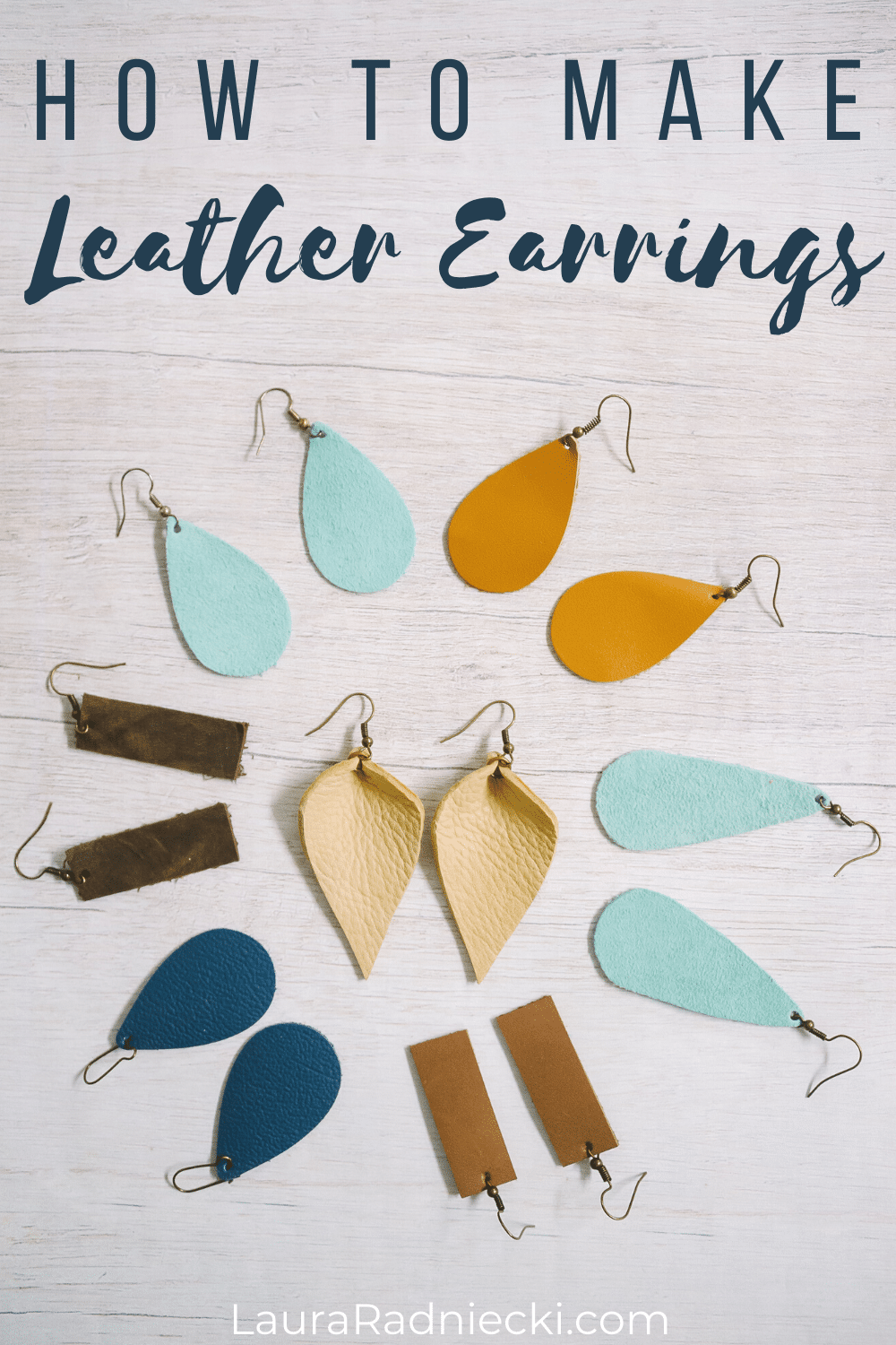 DIY Cricut Boho Faux Leather Teardrop Earrings - Amy Romeu