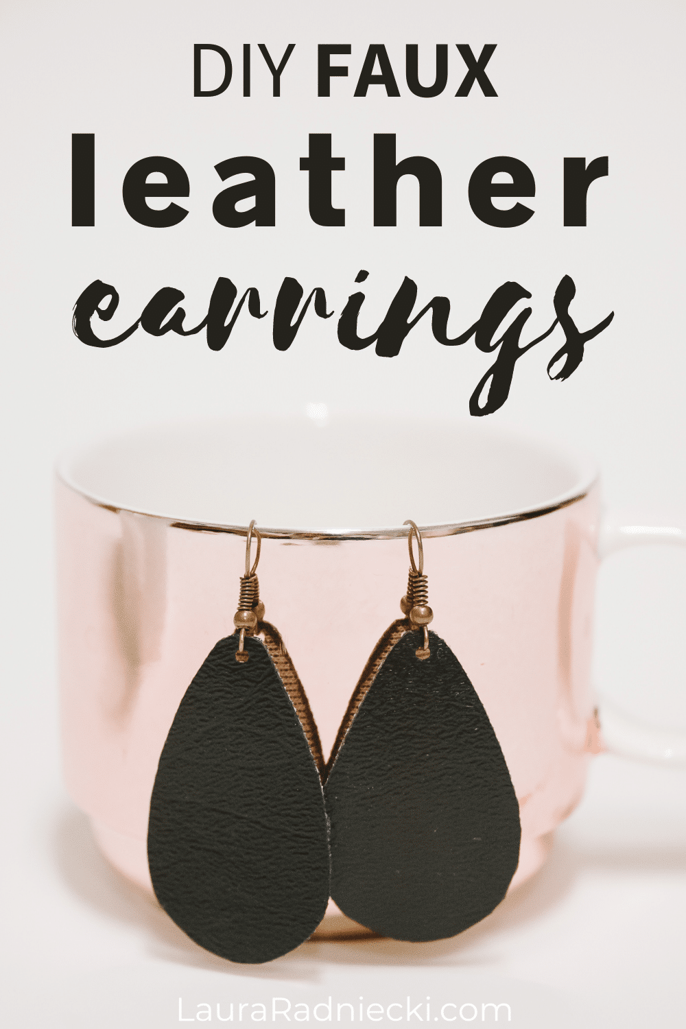 diy faux leather earrings