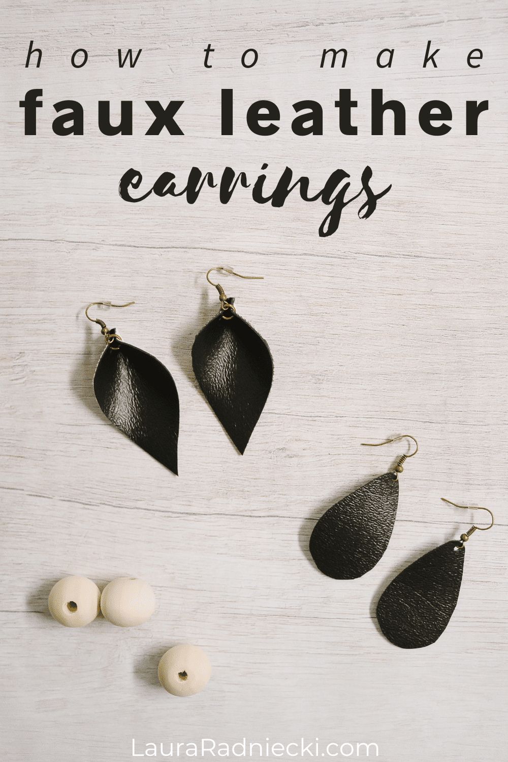 how to make faux leather earrings