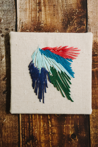 how to display embroidery