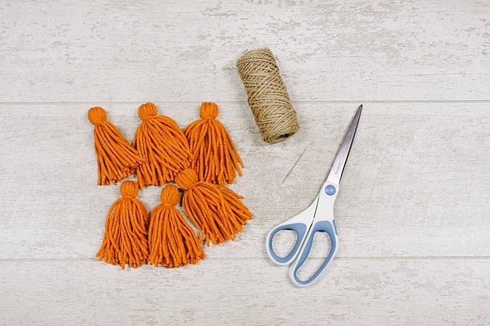 supplies for making a diy tassel garland