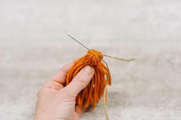 thread diy yarn tassels into twine for garland