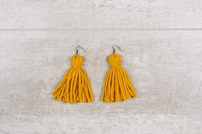 simple tutorial showing how to make tassel earrings