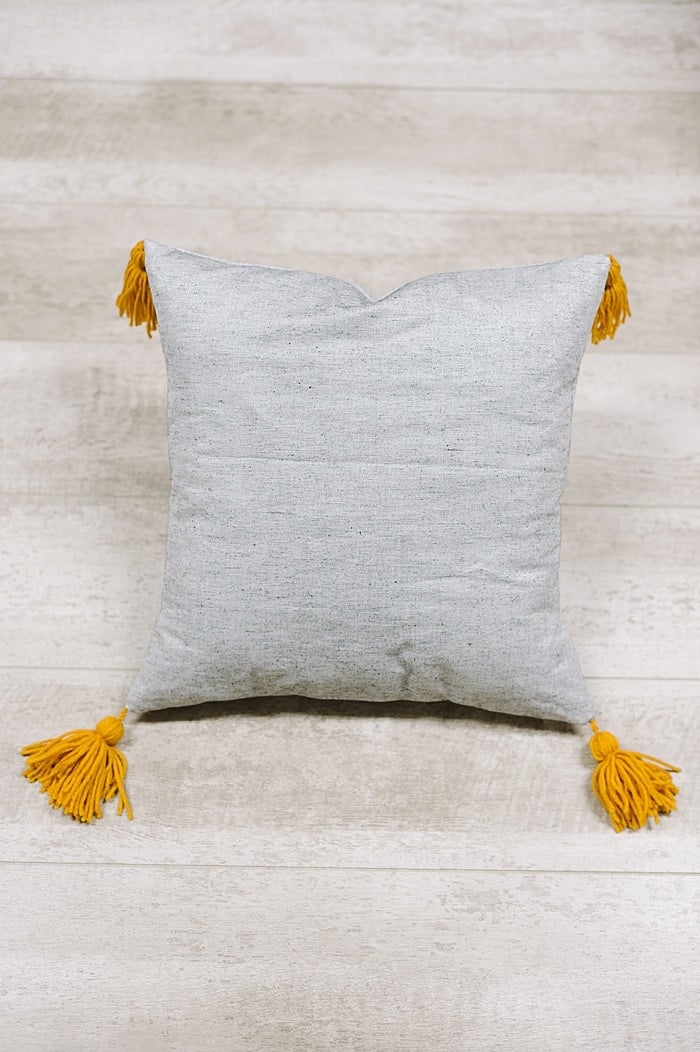 how to sew a tassel pillow cover