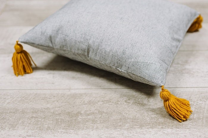 pillow with tassels