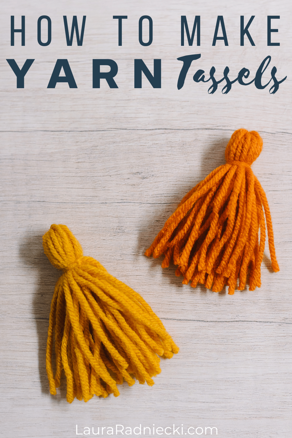 How to Make Yarn Tassels  DIY Tassel Tutorial with Yarn