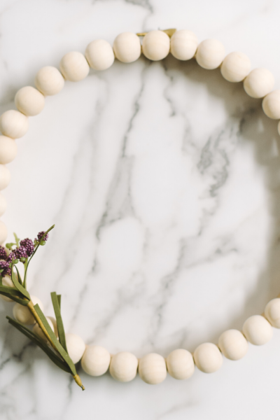 How to Make a Wreath with Wooden Beads