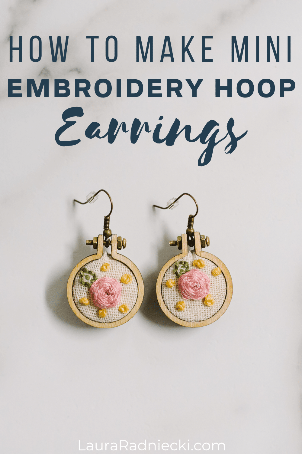 How to Make Mini Embroidery Hoop Earrings