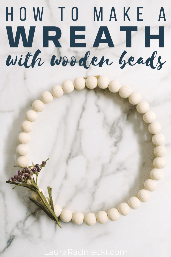 How to Make a Wreath with Wooden Beads | DIY Wood Bead Wreath