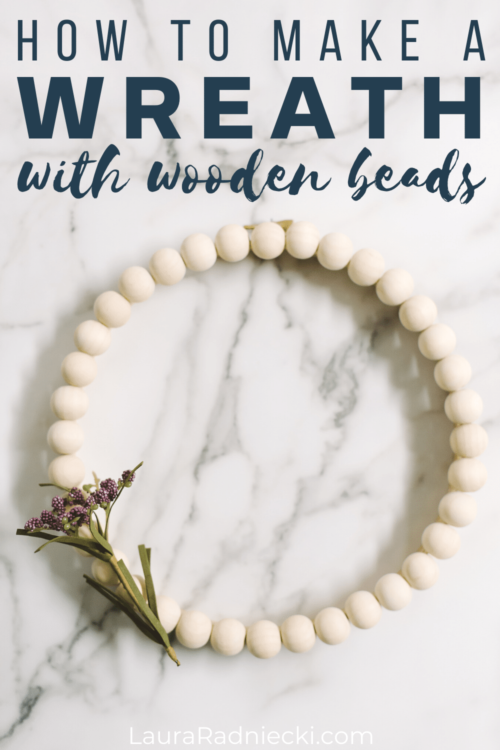How to Make a Wreath with Wooden Beads