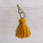 how to make a yarn tassel keychain