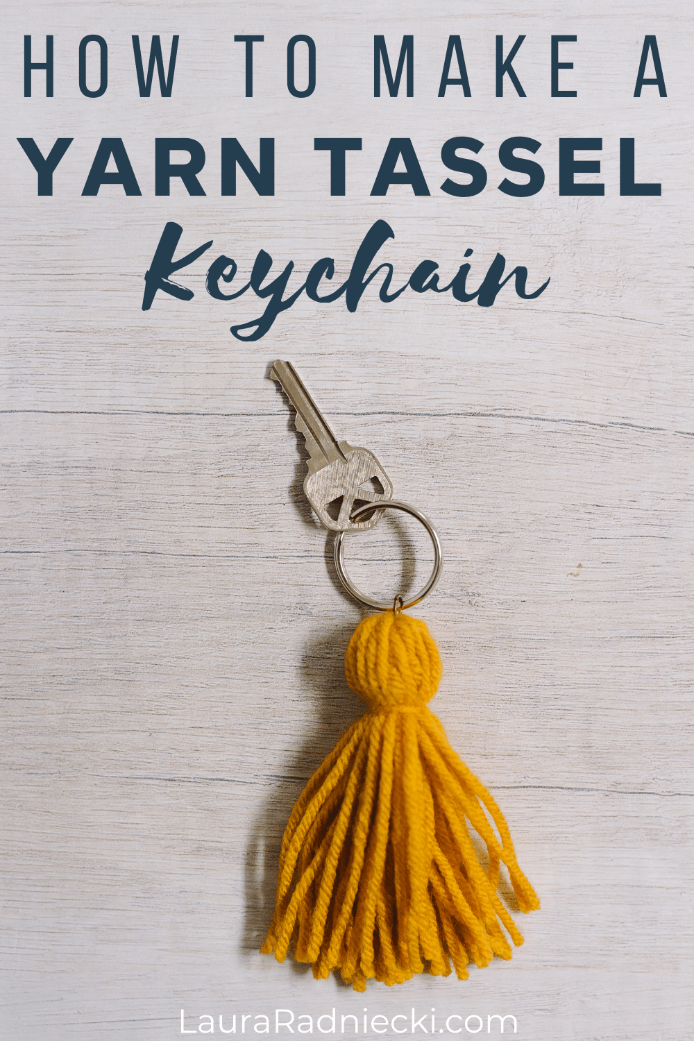 how to make a yarn tassel keychain