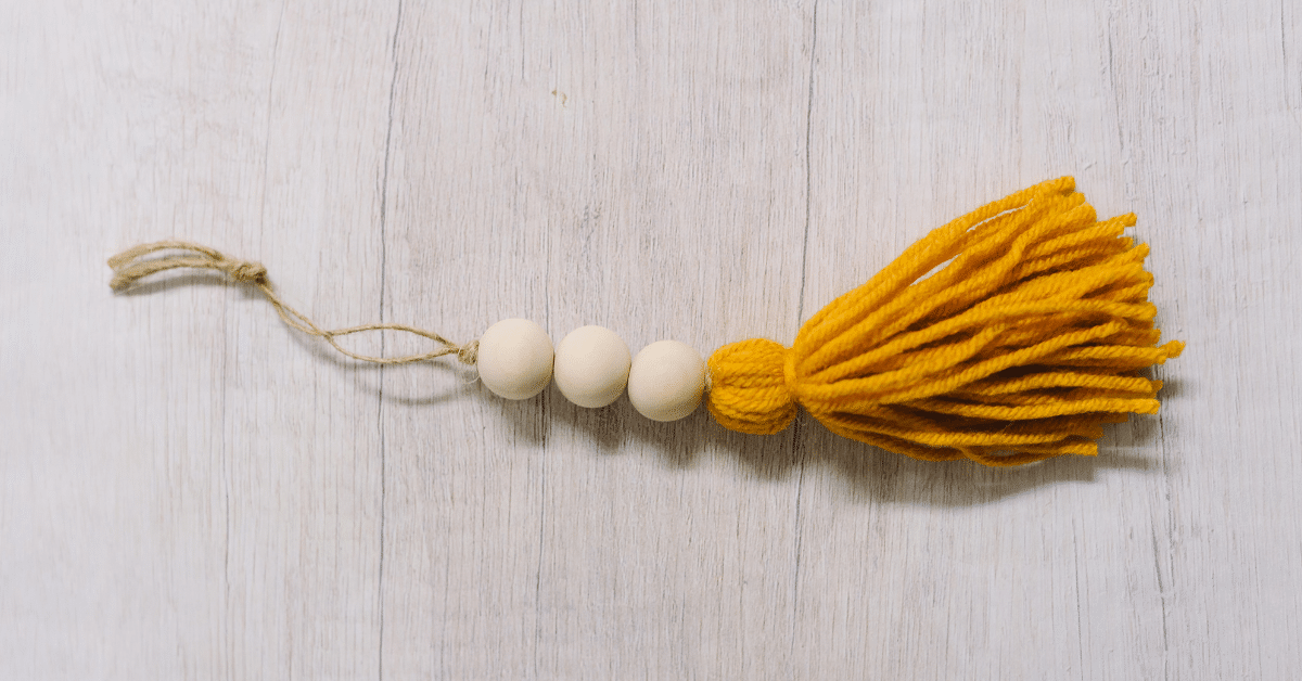 Yarn Tassels with a Beaded Top