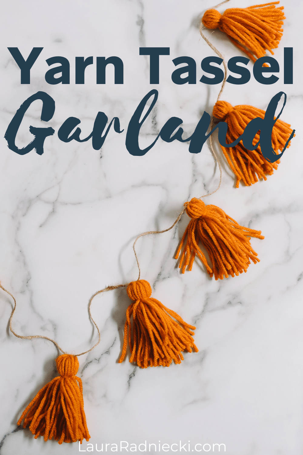 how to make a yarn tassel garland