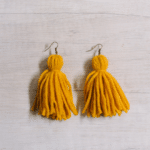 how to make yarn tassel earrings