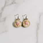 How to make mini embroidery hoop earrings.