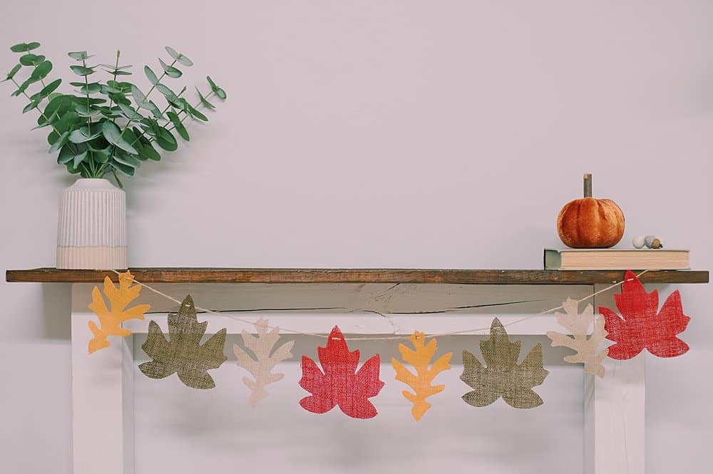 how to make a fall garland - burlap leaves