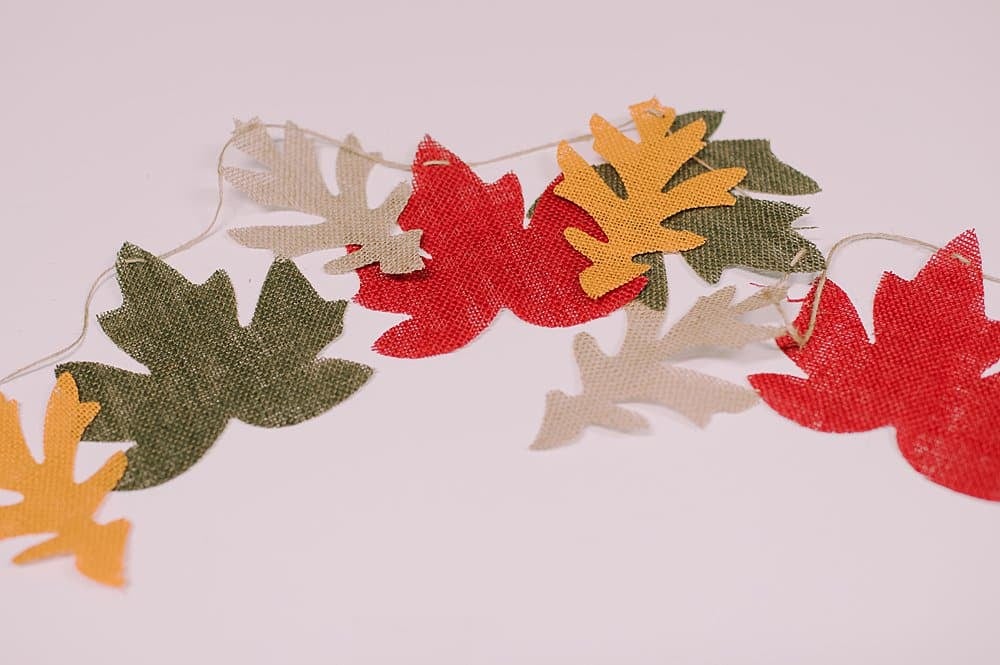 how to make a fall garland - burlap leaves