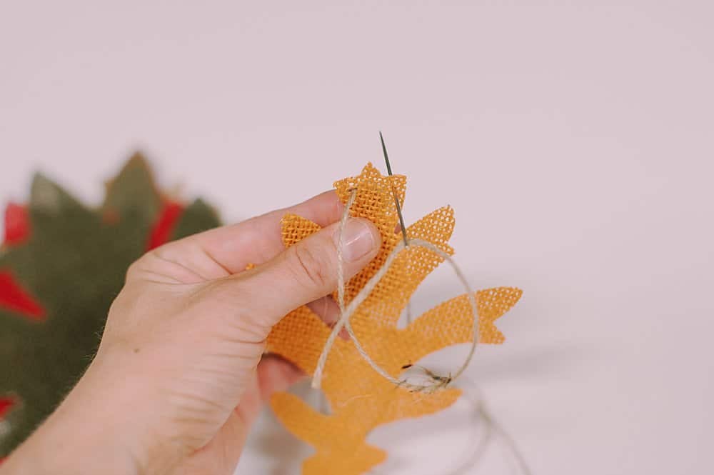 how to make a burlap leaf garland for fall