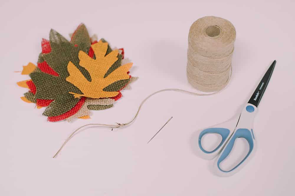 how to make a burlap leaf garland for fall