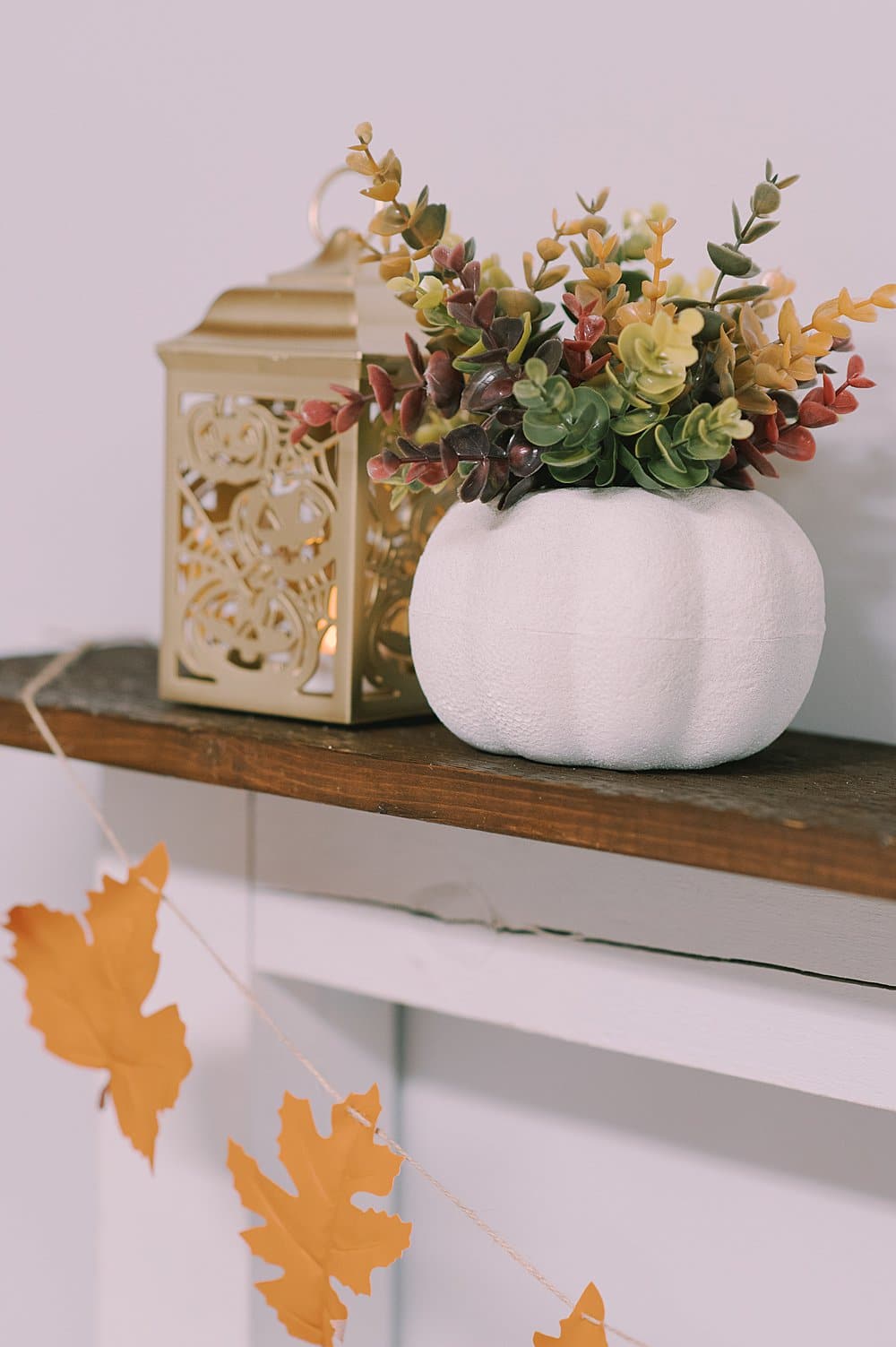 how to make a diy faux eucalyptus pumpkin