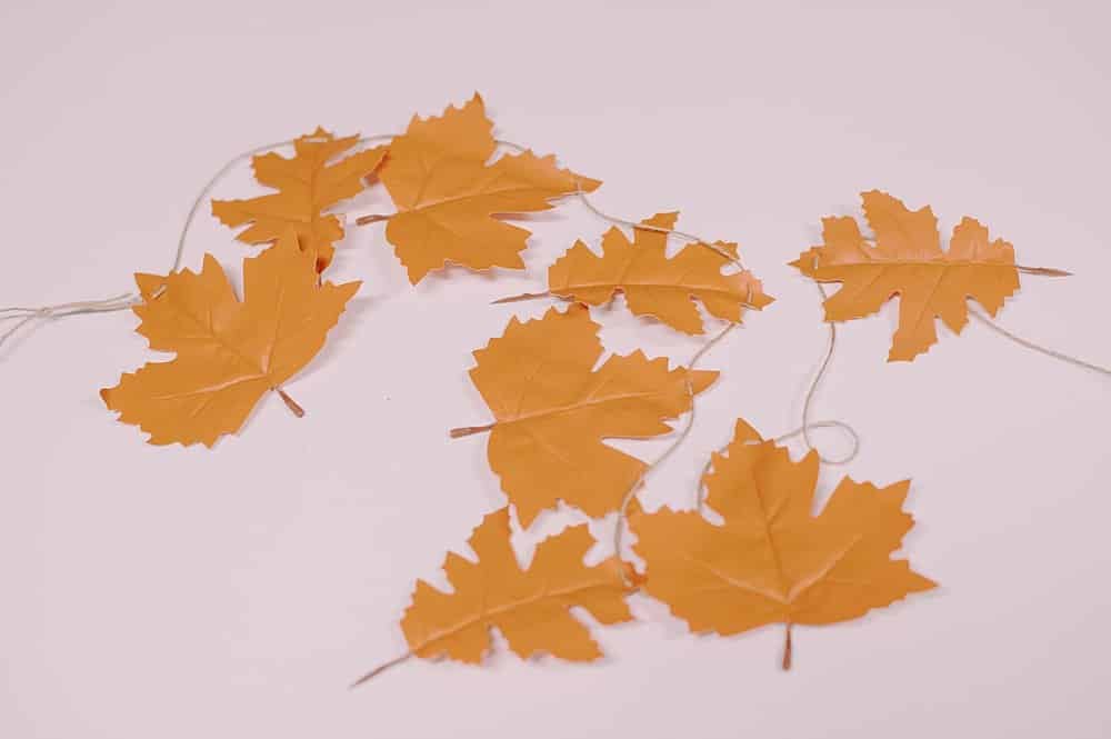 how to make a faux leather leaf garland