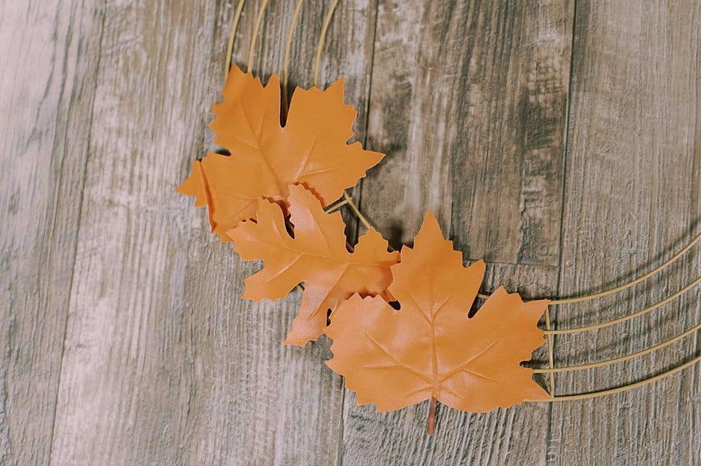 fake leather leaves for fall