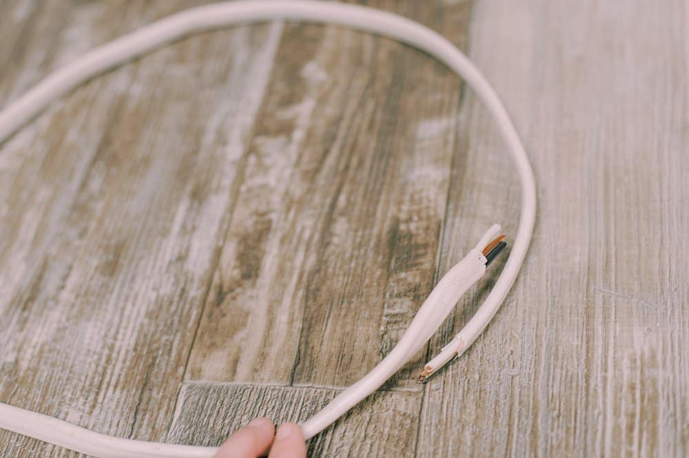 Old electrical wire to make into a circle wreath form.