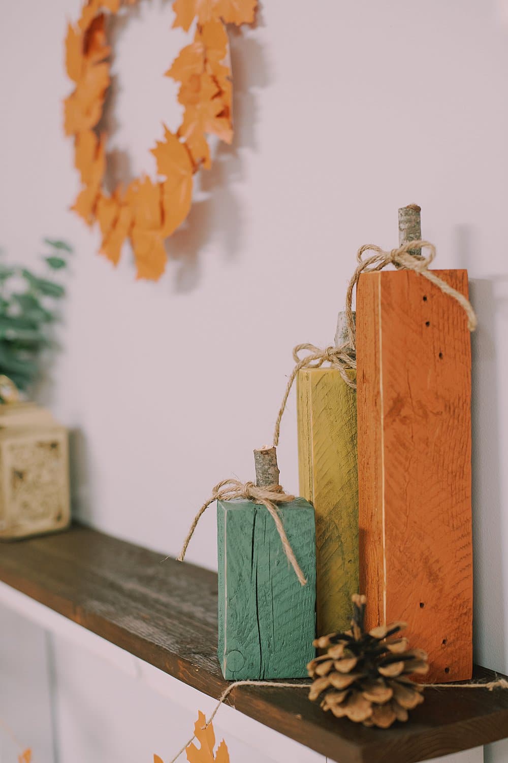 pumpkins made out of wood