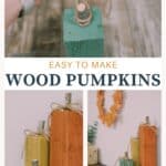 How to make wooden pumpkins out of wood blocks and tree branch stems.