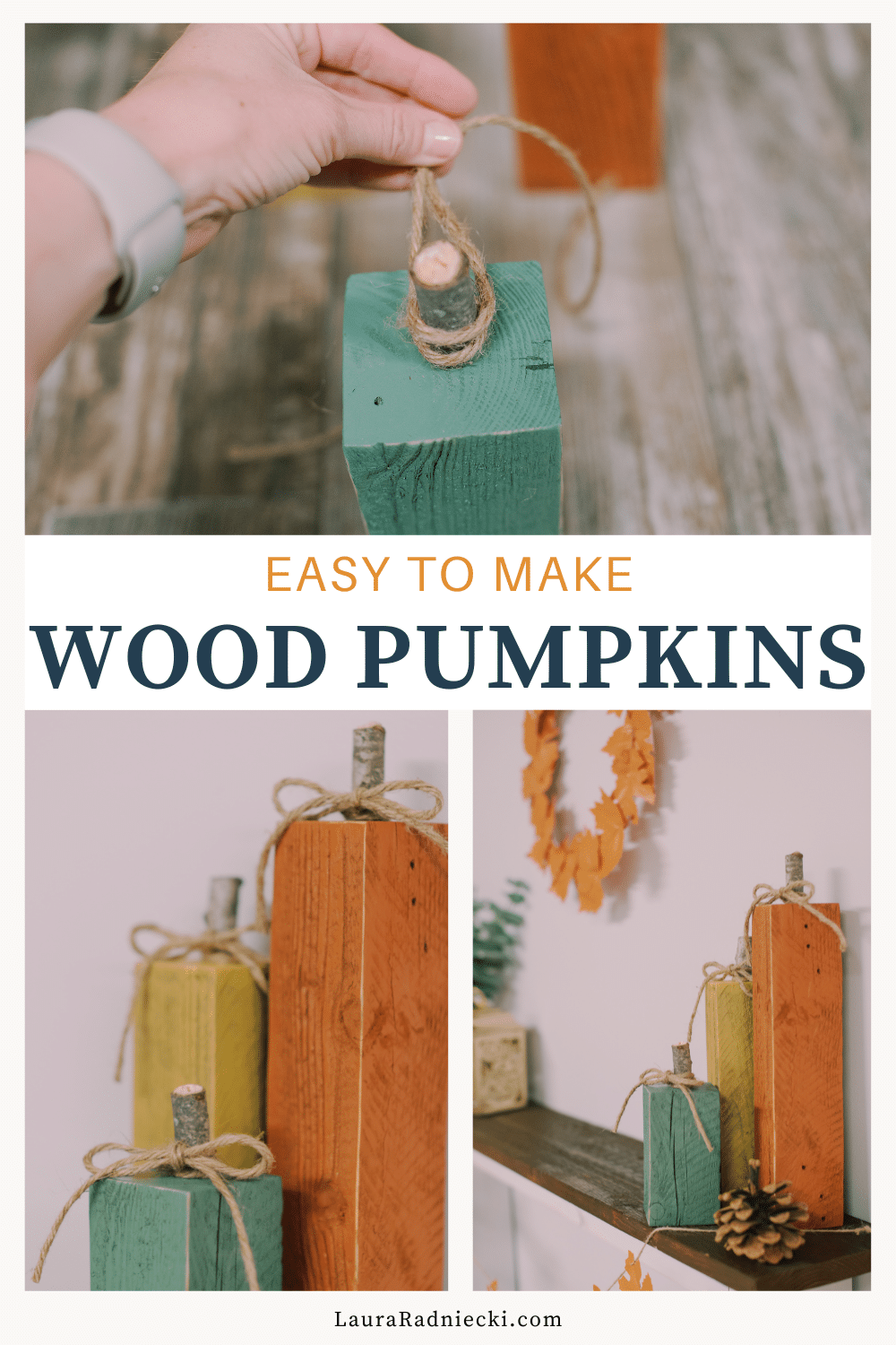 How to Make Wooden Pumpkins