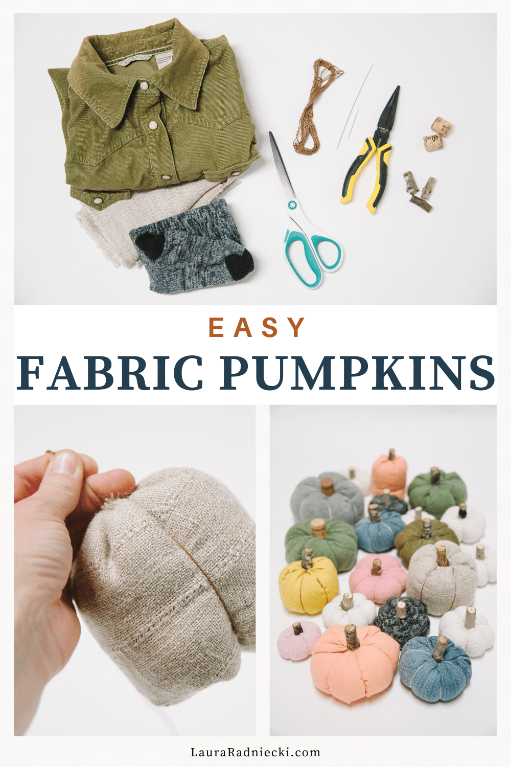 easy fabric pumpkins