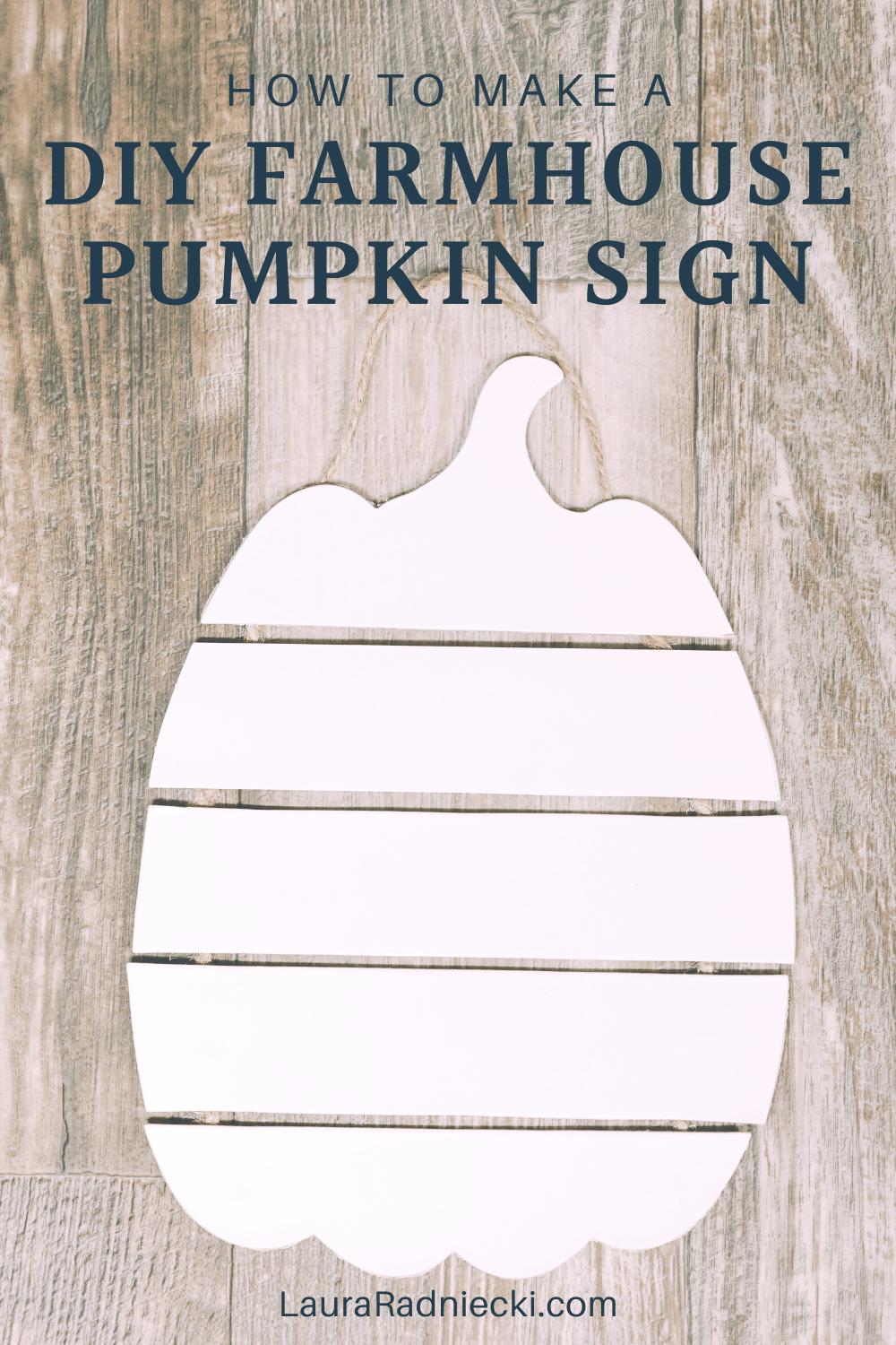 DIY Farmhouse Pumpkin Sign from Dollar Tree