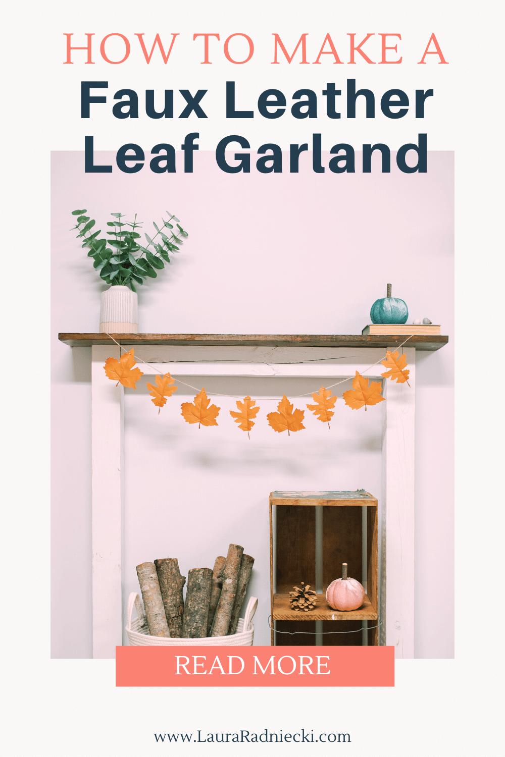 how to make a faux leather leaf garland with Laura Radniecki