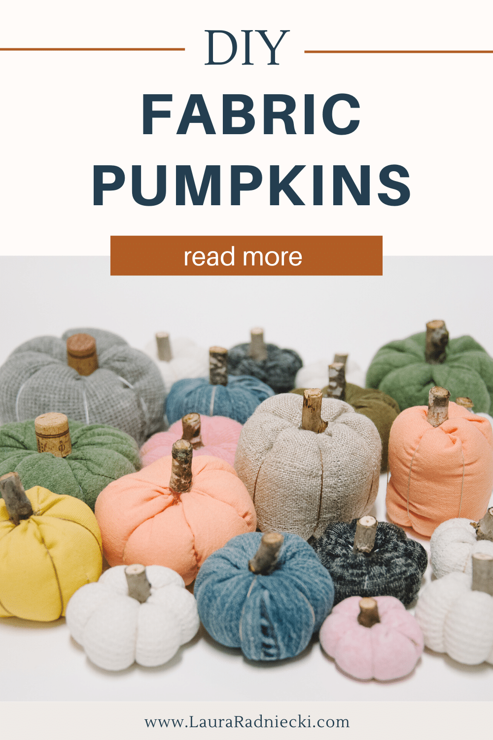 DIY fabric pumpkins